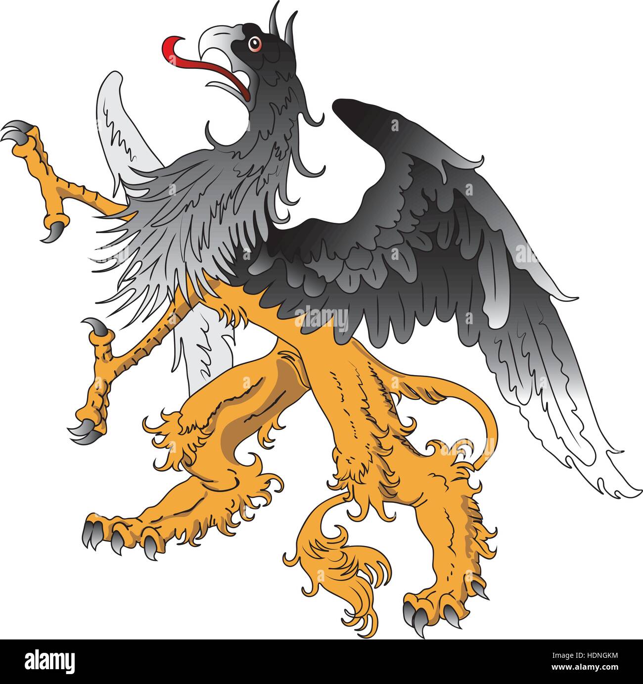 Griffin Fantasy tattoo stylisées vector Illustration de Vecteur