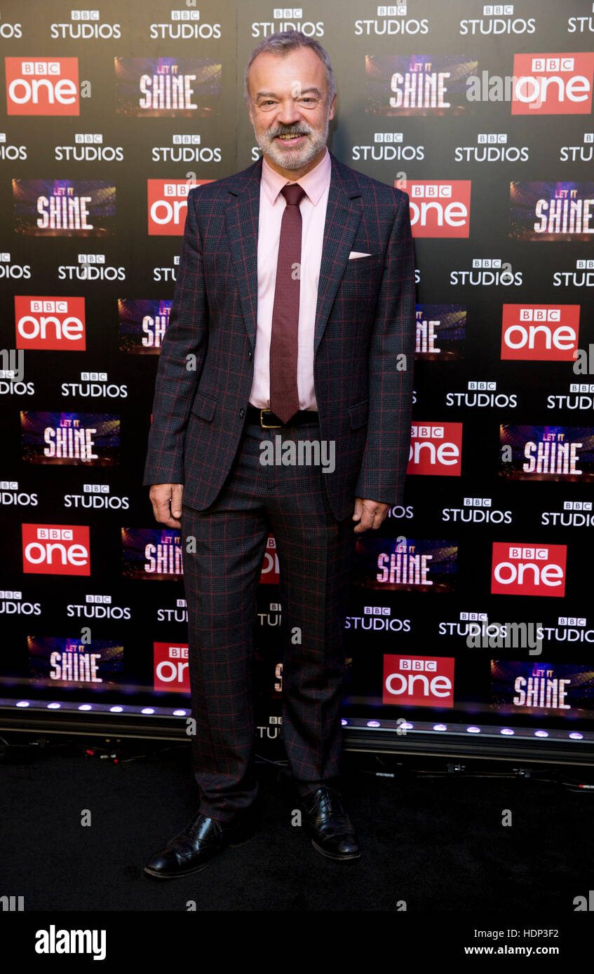 Présentateur Graham Norton assiste au lancement du nouveau BBC One samedi nuit de divertissement, laisser briller, au Ham Yard Hotel, Londres. Banque D'Images