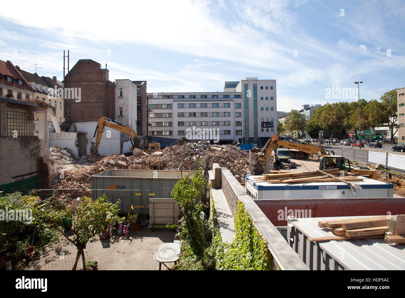 L'Europe, l'Allemagne, en Rhénanie du Nord-Westphalie, Cologne, chantier de construction. Banque D'Images