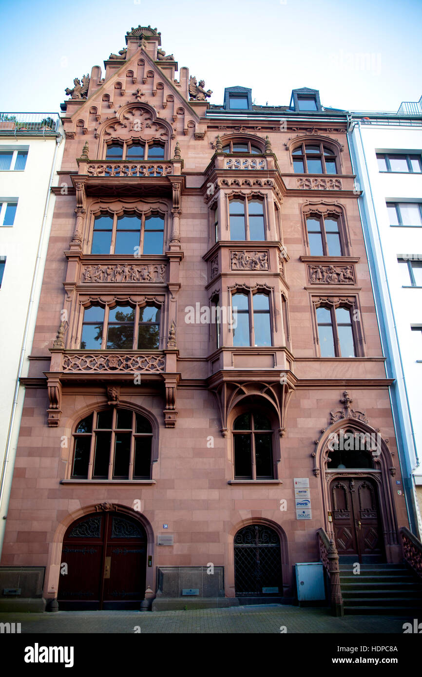 Allemagne, Cologne, la maison Schierneberg néo-gothique à la rue Theodor-Heuss-Ring, construit 1893-95 Banque D'Images