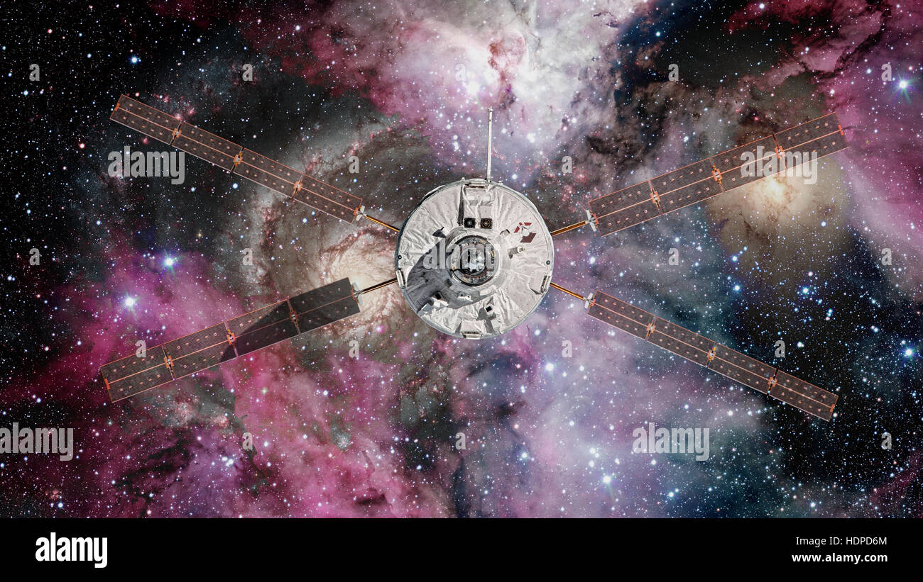 L'Agence spatiale européenne d'Automated Transfer Vehicle-4 dans l'espace. Banque D'Images