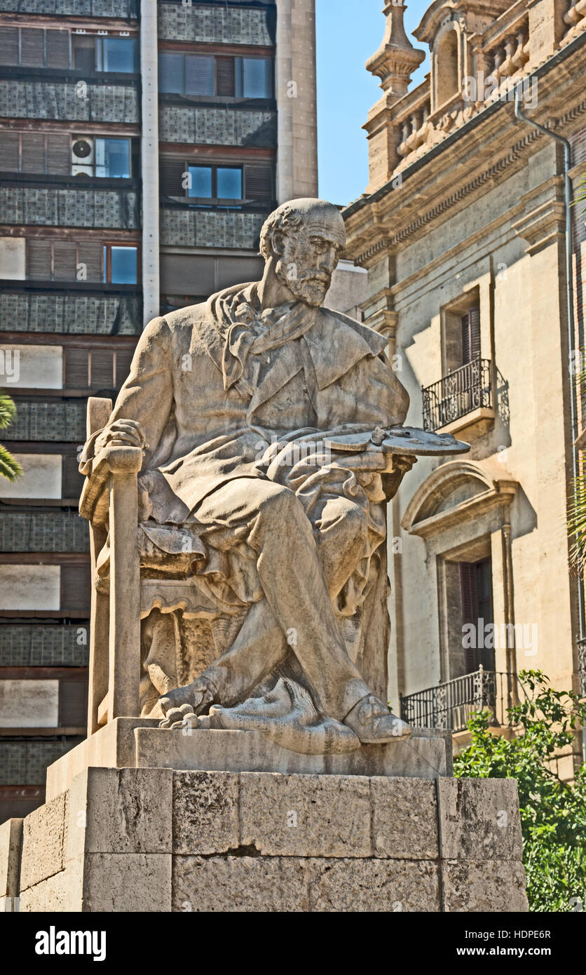 Pimyor Pinazo Statue, Valencia, Spain, Europe Banque D'Images