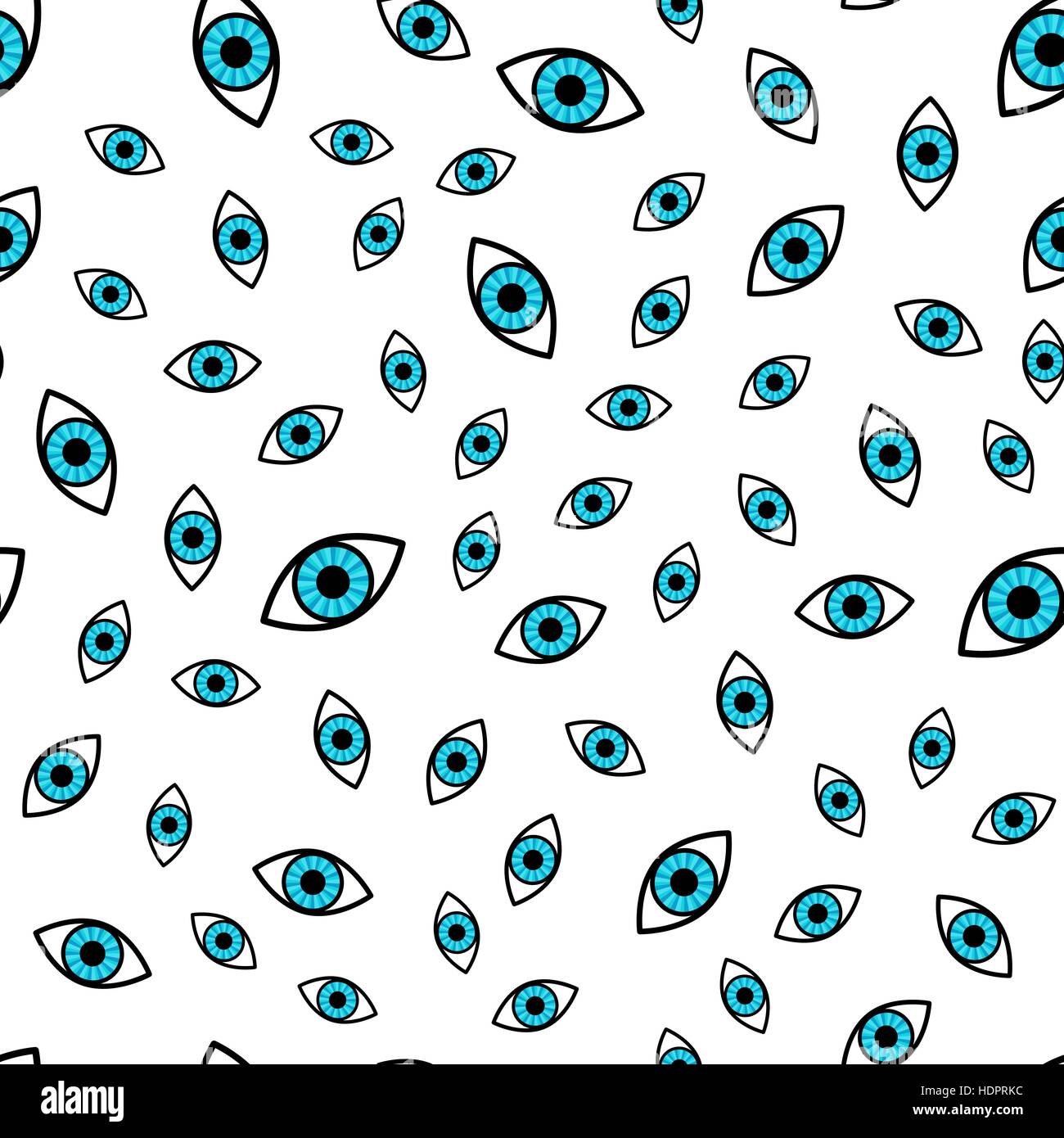 Motif yeux irréguliers psychédélique Illustration de Vecteur