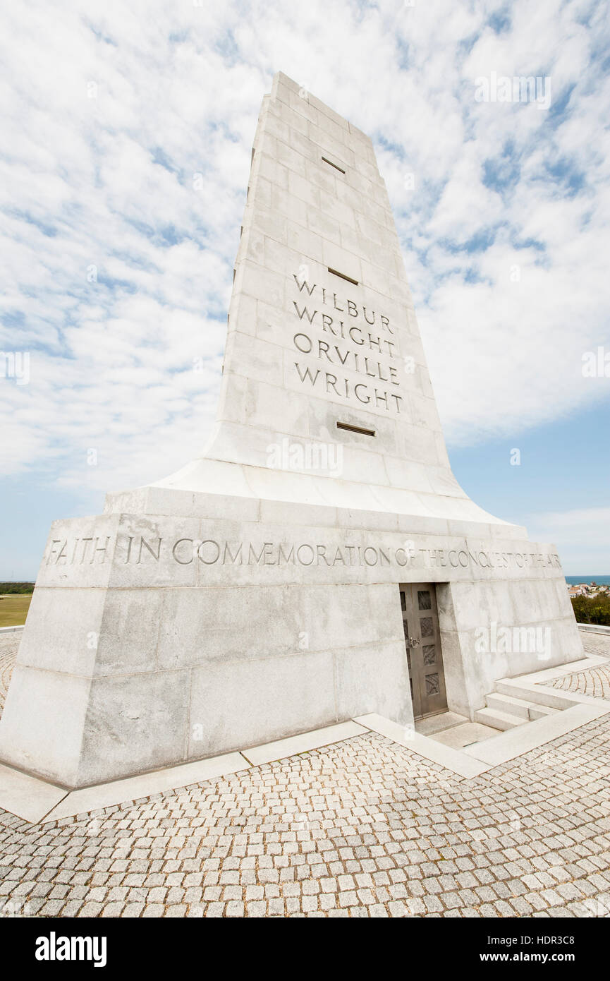 Wright Brothers National Memorial, Kill Devil Hills, Kitty Hawk, Outer Banks, Caroline du Nord, USA. Banque D'Images