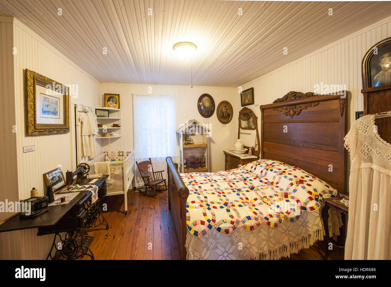 David Williams Chambre Musée, Ocracoke Island, Outer Banks, Caroline du Nord, USA. Banque D'Images