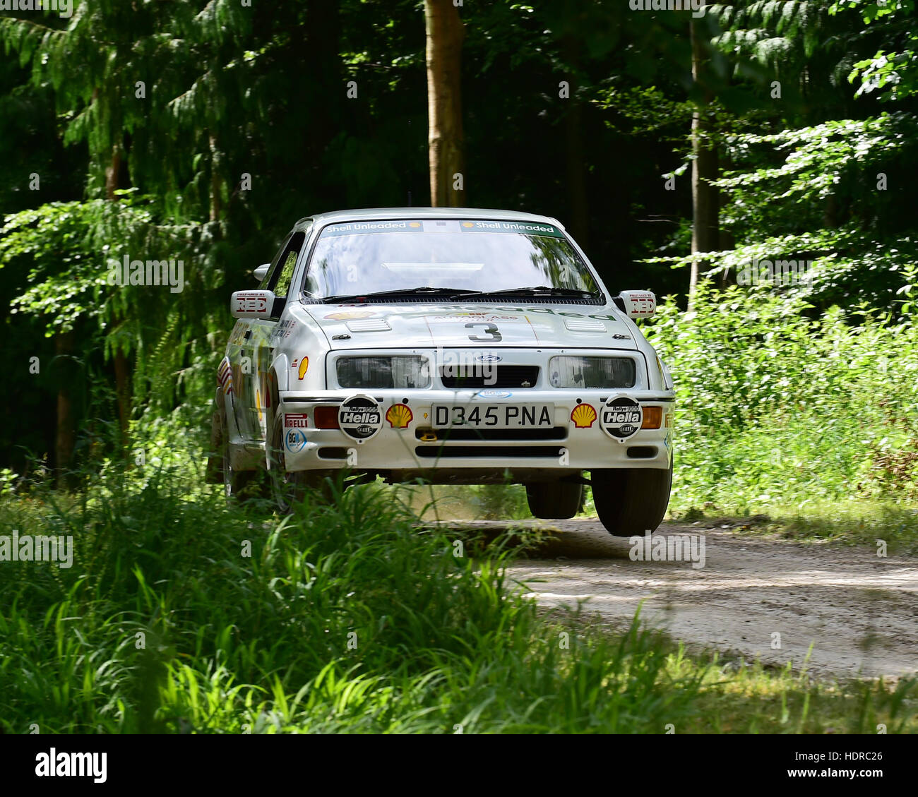 Ian Gwynne, Ford Sierra RS Cosworth, Forest Rally, Goodwood Festival of Speed 2016. les automobiles, voitures, animation, Festival of Speed, forêt Banque D'Images