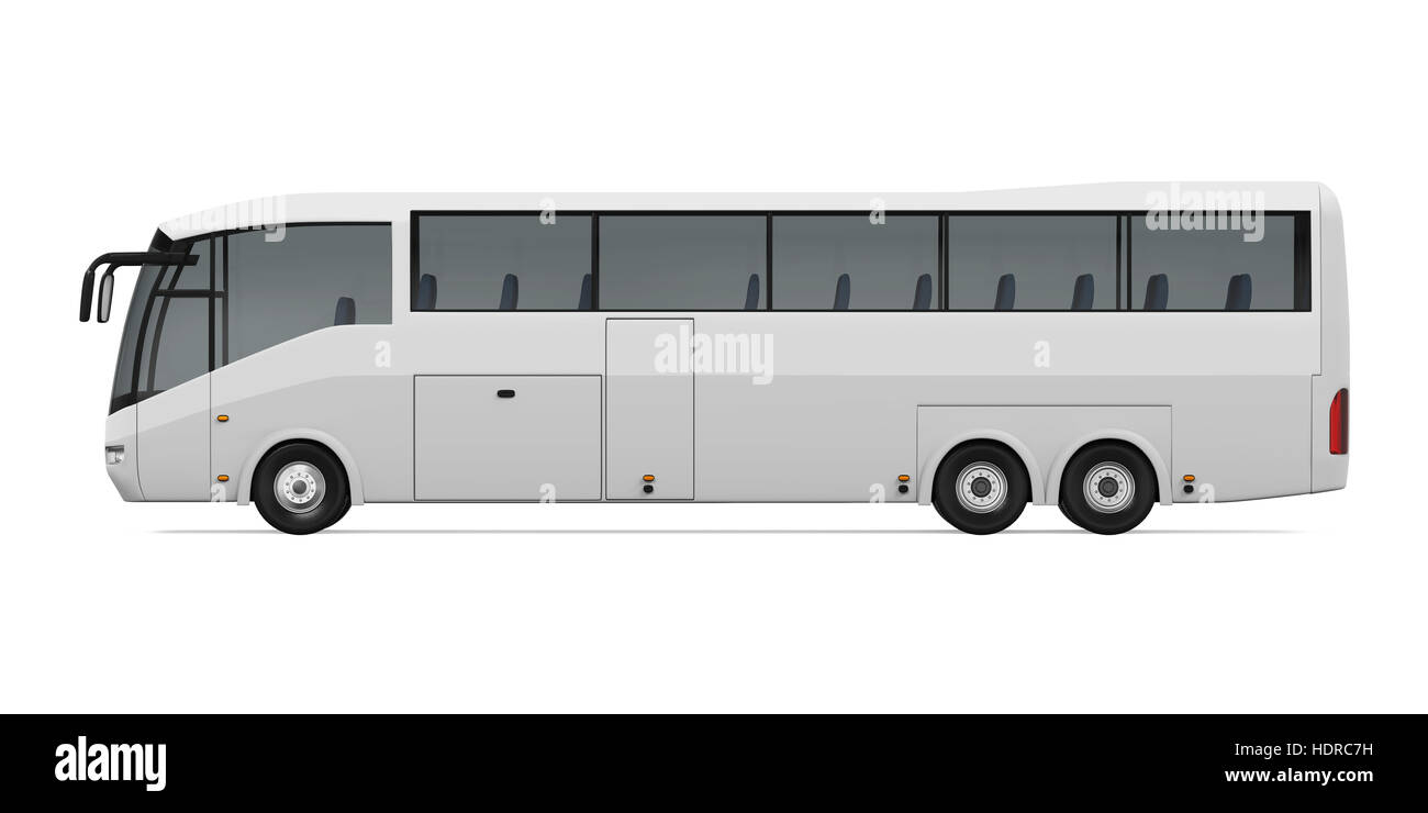 Autocar blanc Banque D'Images