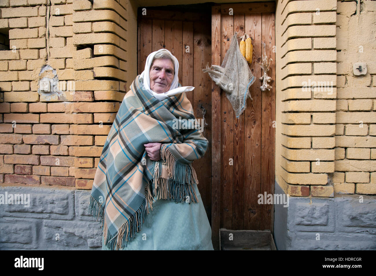 Femme de Moravie du sud en République tchèque portant des costumes traditionnels de la région Banque D'Images