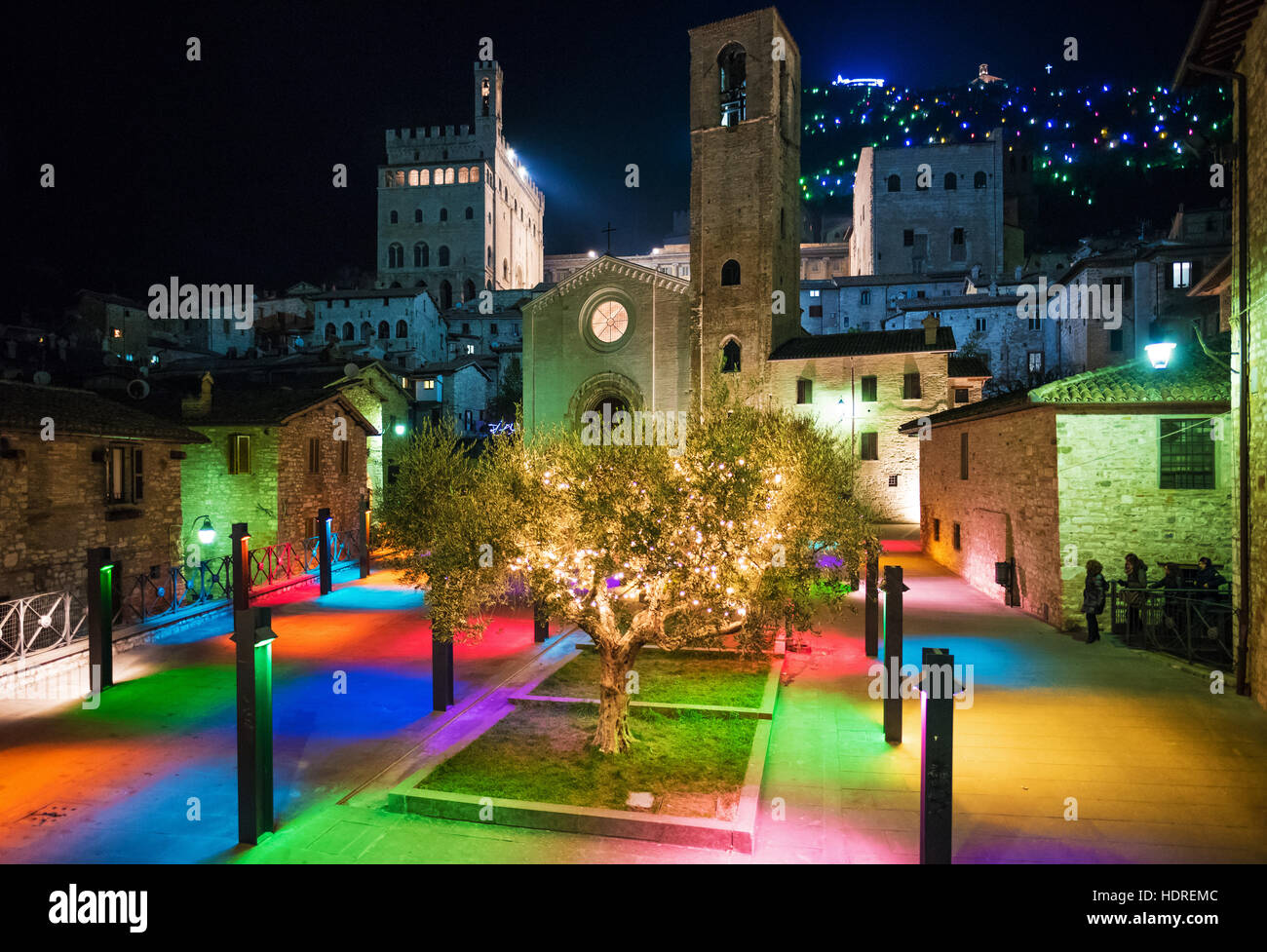 Gubbio (Italie) - L'une des plus belles villes médiévales d'Europe, au coeur de la Région Ombrie, en Italie centrale. Banque D'Images