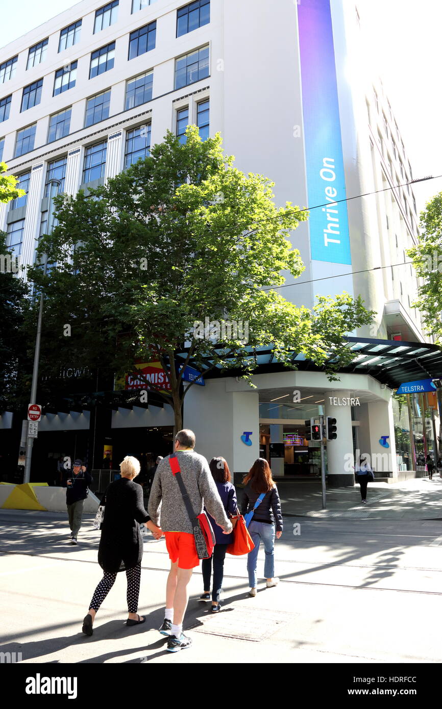 Boutique Telstra dans Burke Street Melbourne Victoria Australia Banque D'Images