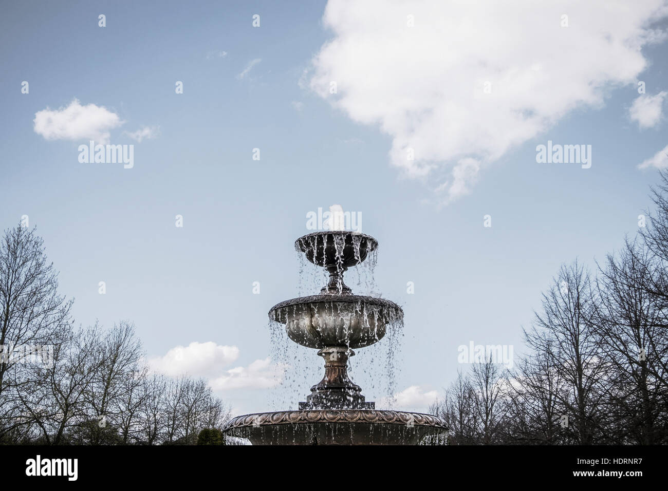 Une fontaine à Queen Mary's Garden, Regent's Park, Londres, Angleterre Banque D'Images