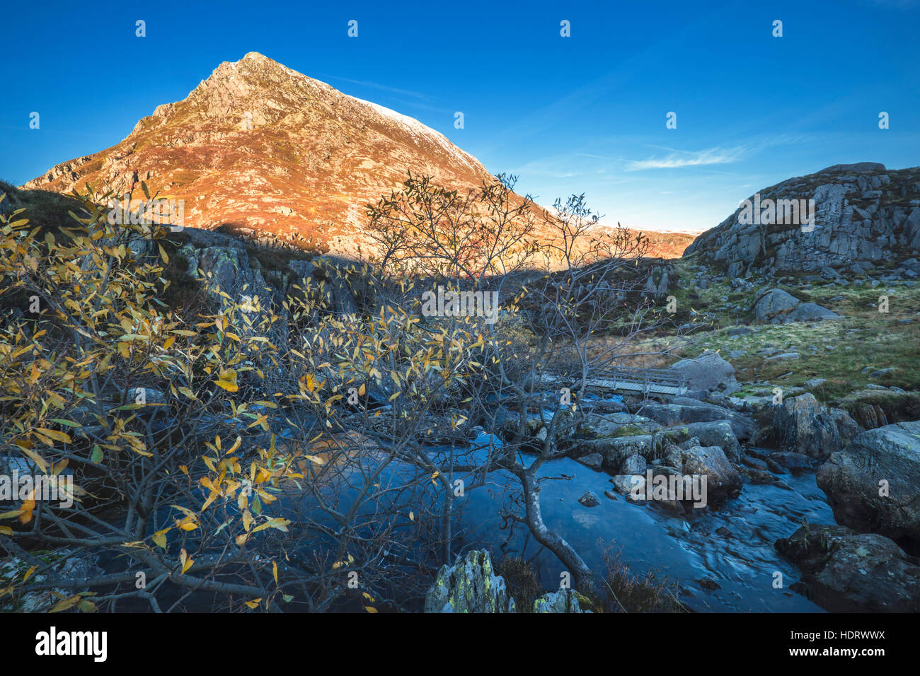 Glyderau Montagnes La fin de l'automne dans le Nord du Pays de Galles Banque D'Images