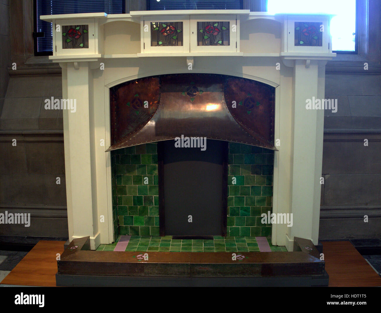 Charles Rennie Mackintosh cheminée Glasgow Banque D'Images