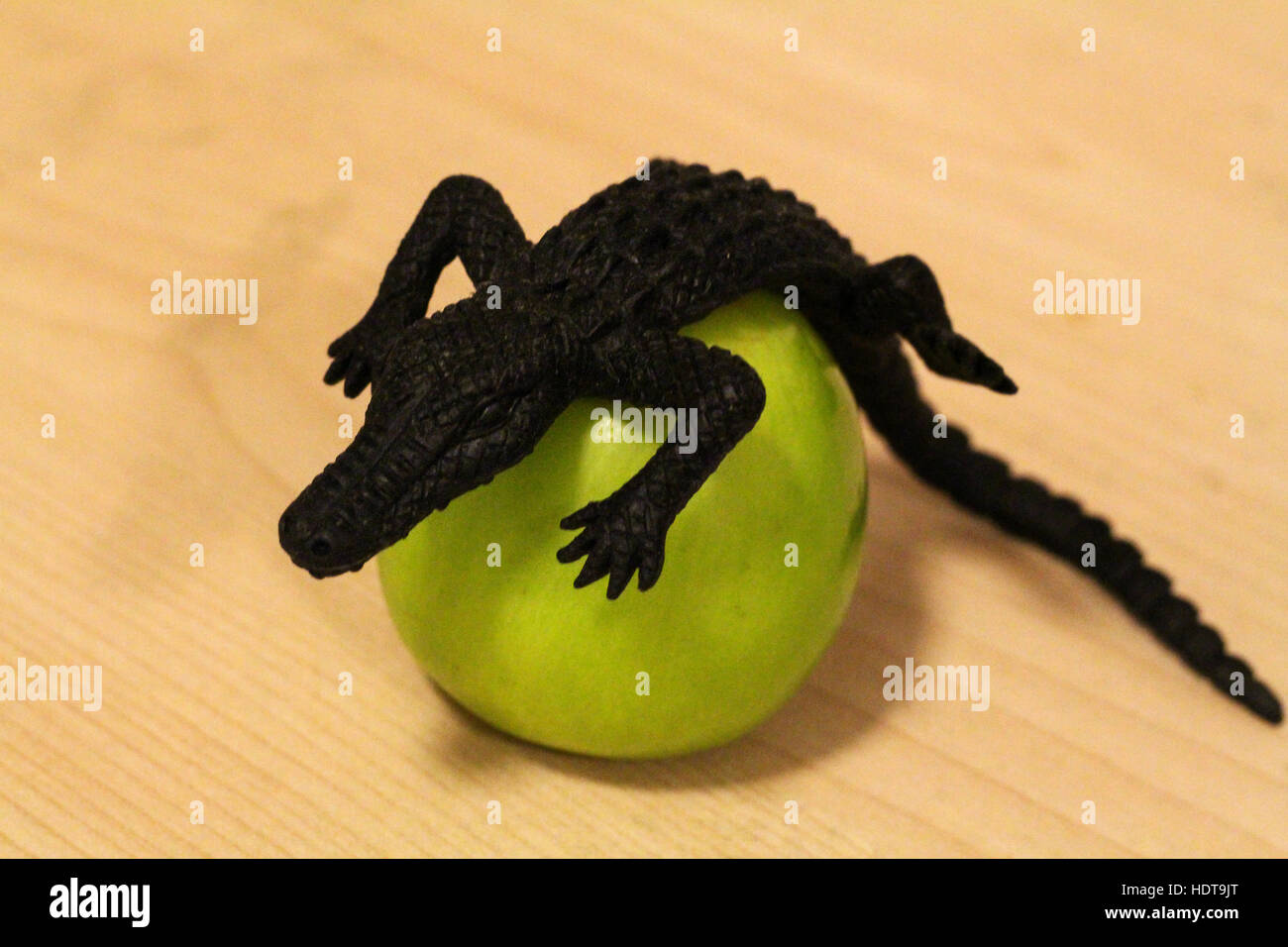 Fruits jujube sur crocodile jouet Banque D'Images