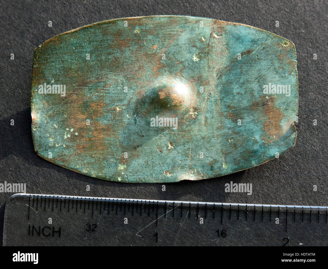 Des ex-voto. Bouclier romain 5cm de long. Banque D'Images
