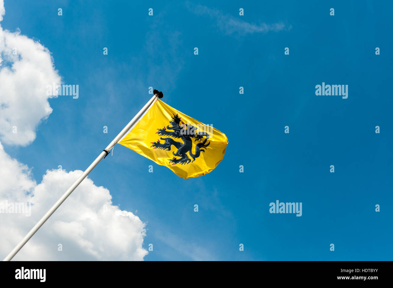 Drapeau de la Flandre - Vlaamse Leeuw Banque D'Images