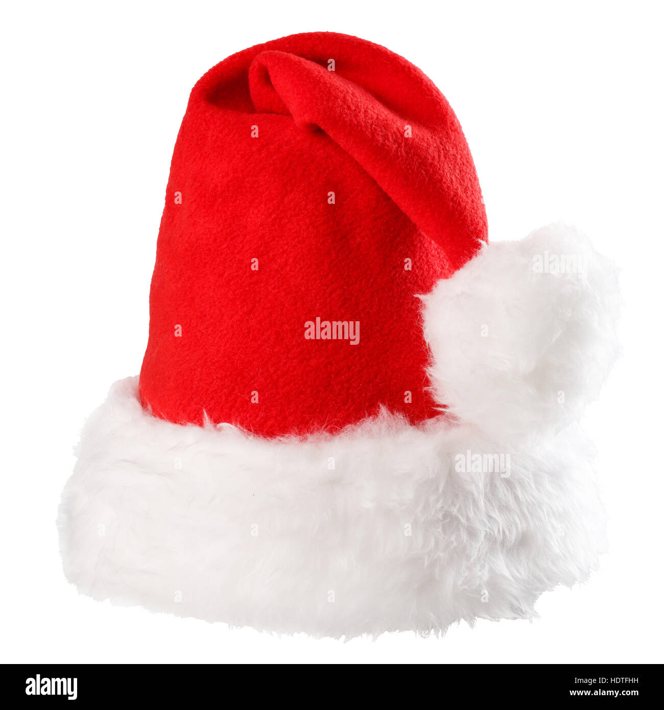 Santa Claus hat rouge façon ,isolé dans la voie Banque D'Images
