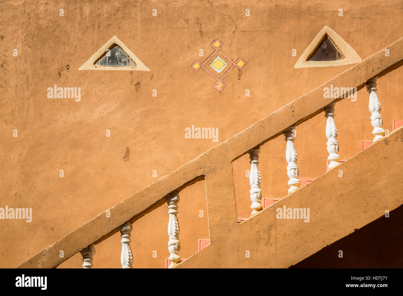 Détail de l'allée chariot l'ancienne médina à Ouarzazate, Maroc Banque D'Images