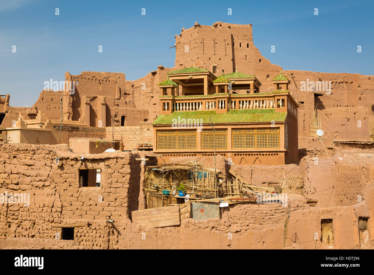 La construction d'origine de l'ancienne médina à Ouarzazate, Maroc Banque D'Images