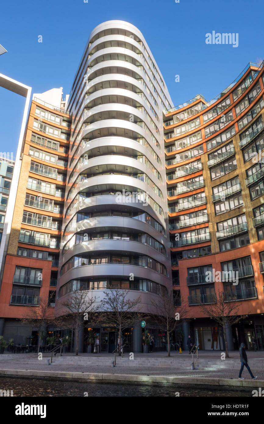 Bloc de développement résidentiel, Merchant Square, du bassin de Paddington, Londres, Royaume-Uni Banque D'Images