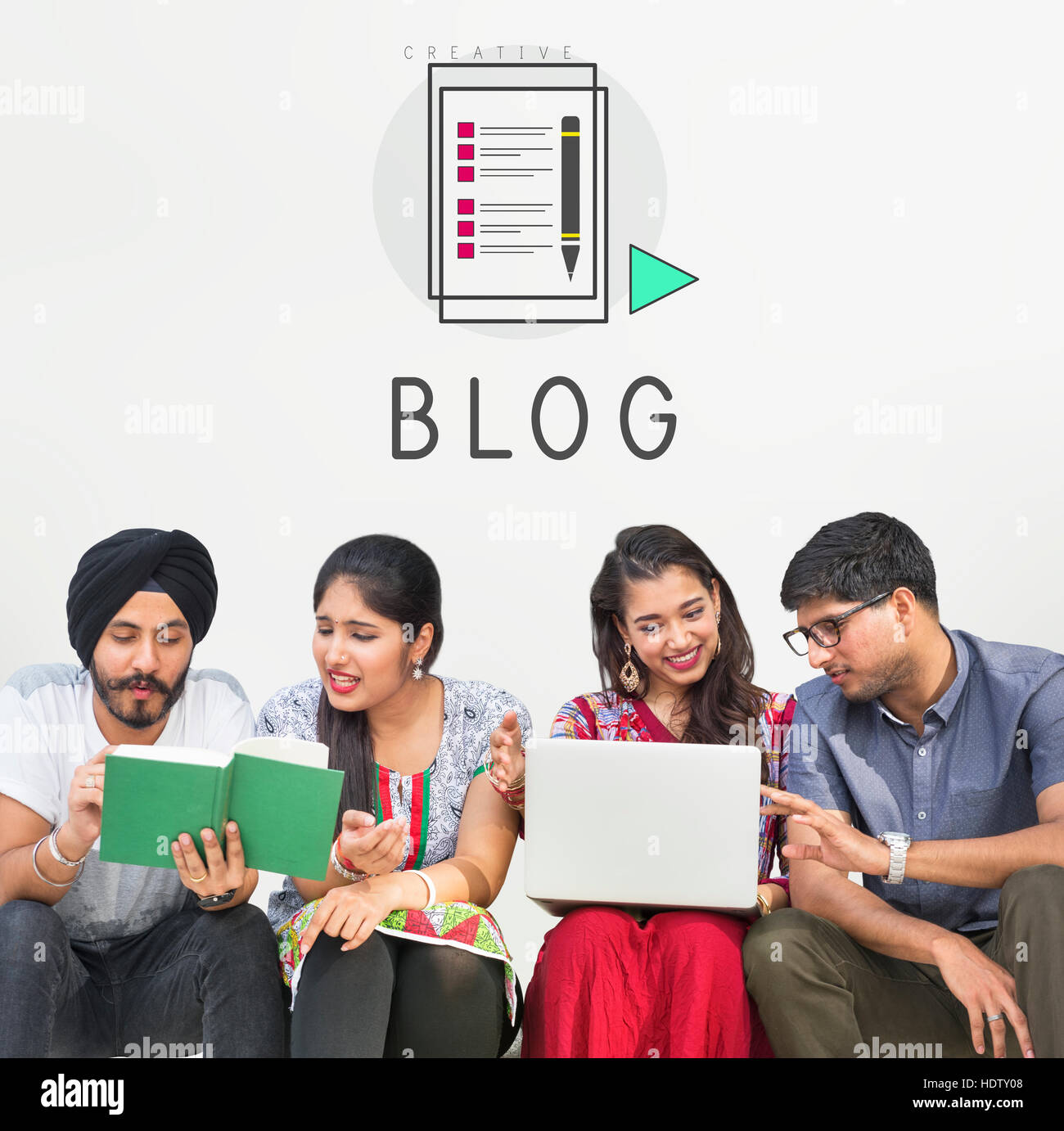 Blog Communauté Communication Concept Connexion Banque D'Images