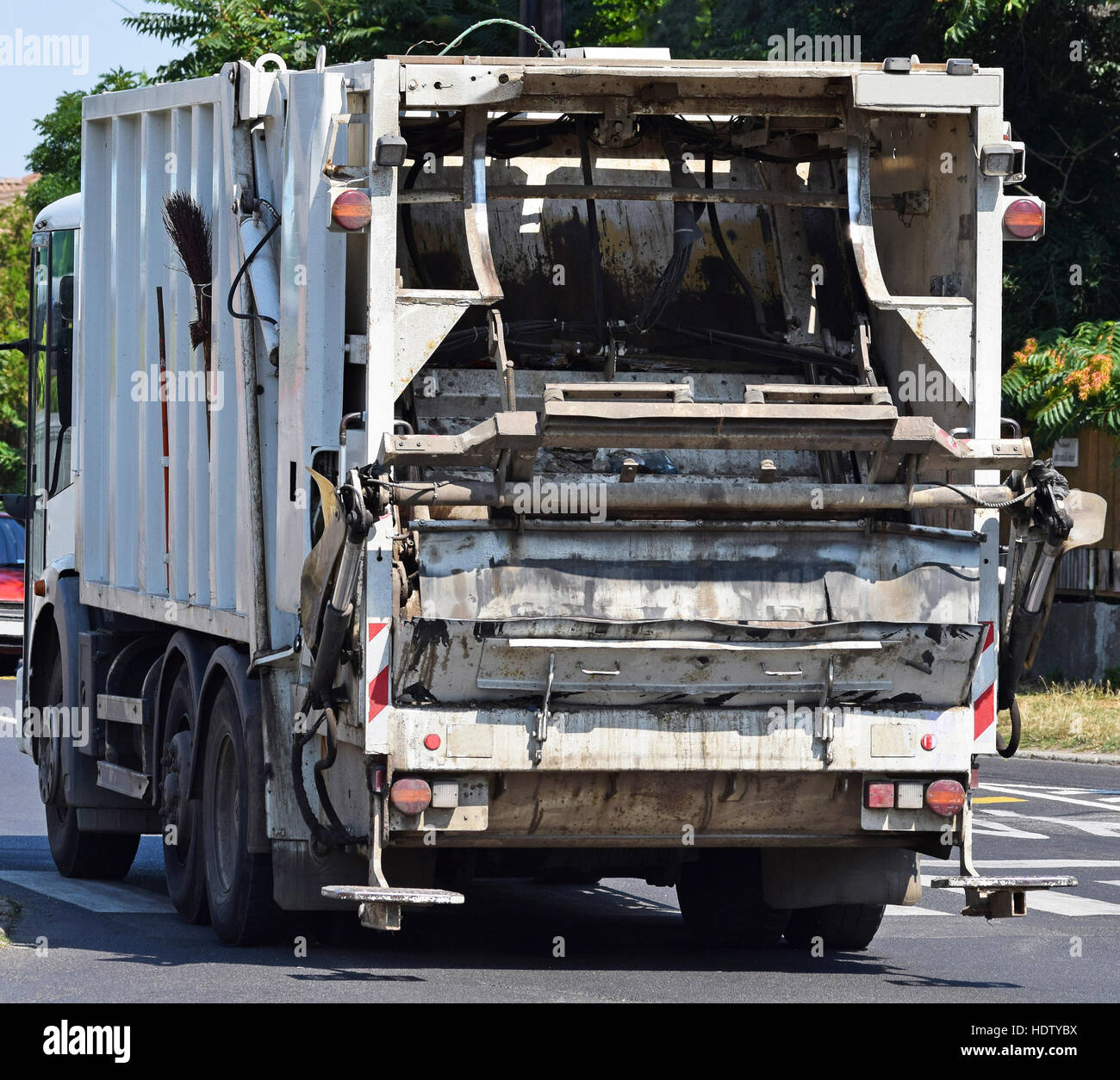 Camion Poubelle dans la rue Banque D'Images