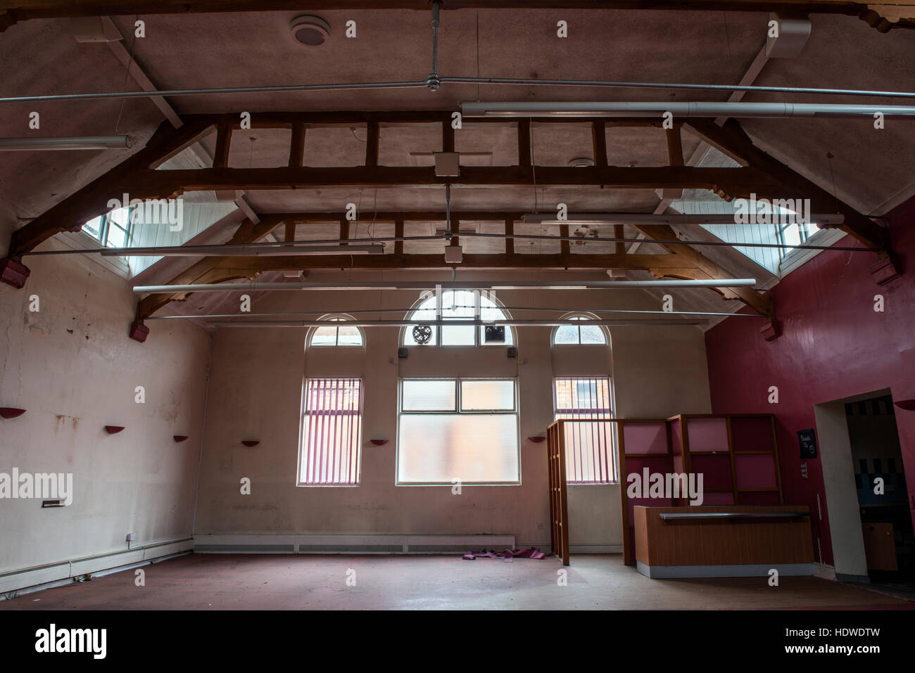 Image intérieur de la salle de restaurant à l'hôpital Selly Oak, Birmingham, Angleterre, RU Banque D'Images