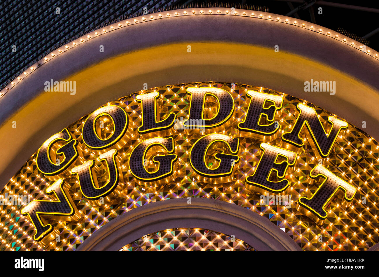 Golden Nugget Hotel & Casino, Fremont Street, Las Vegas, Nevada. Banque D'Images