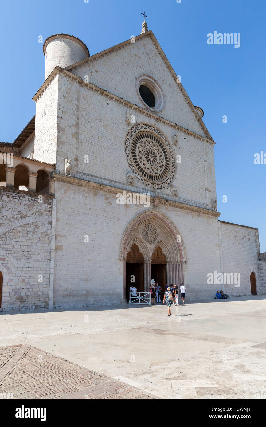 La Basilique Papale de Saint François d'assise. Banque D'Images