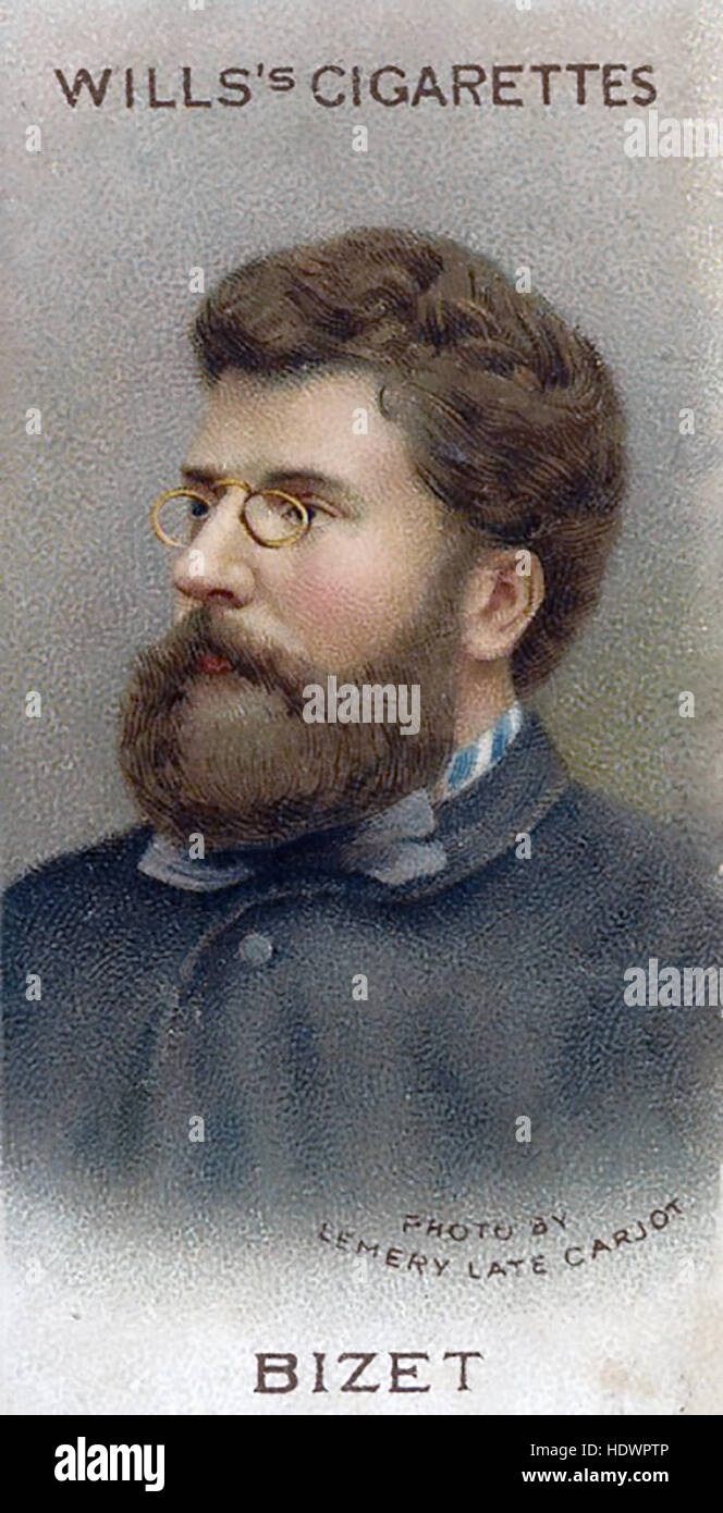 GEROGES BIZET (1838-1875), compositeur français sur une carte de la cigarette vers 1914 Banque D'Images