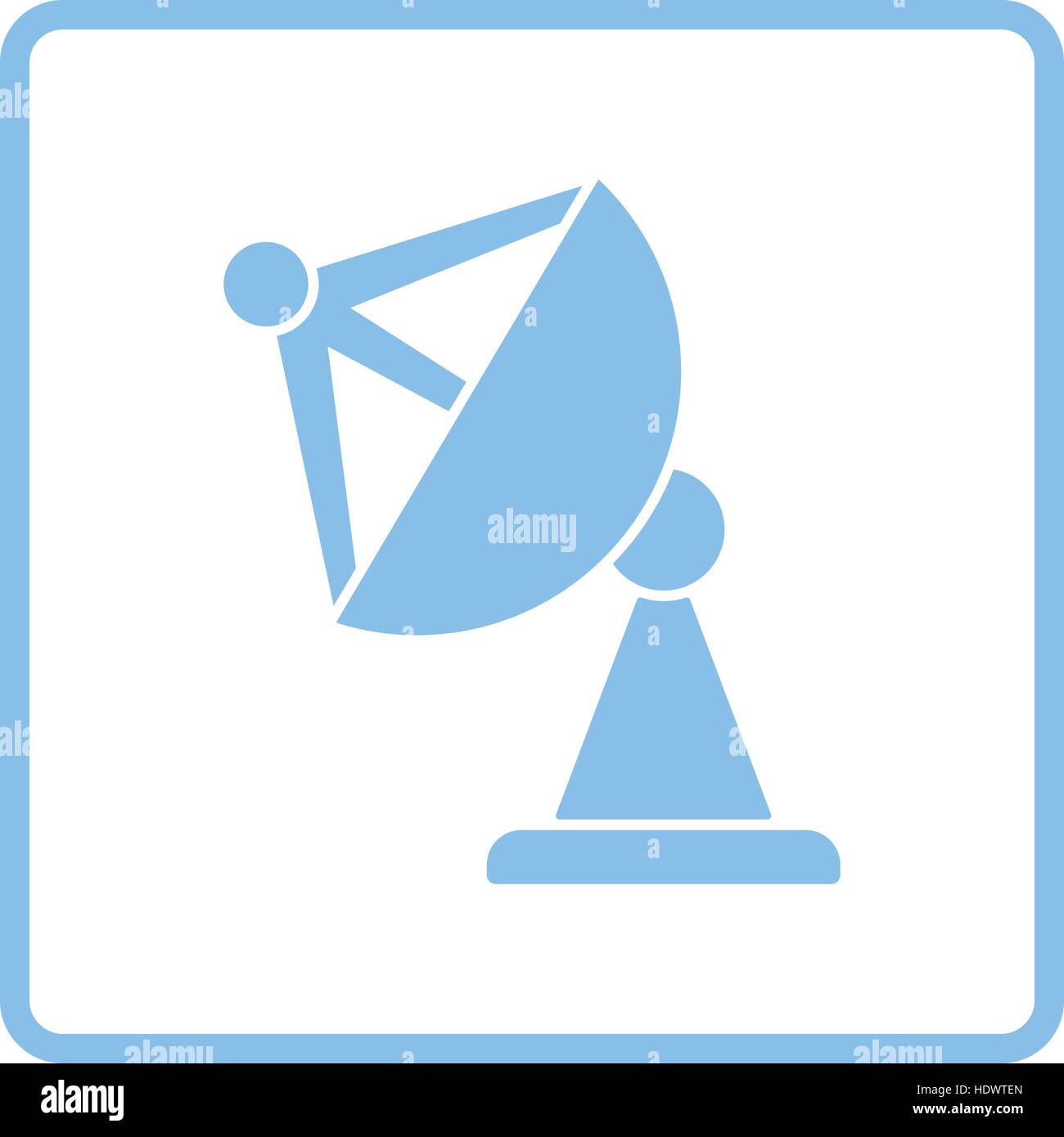 L'icône d'antenne satellite. Design cadre bleu. Vector illustration. Illustration de Vecteur