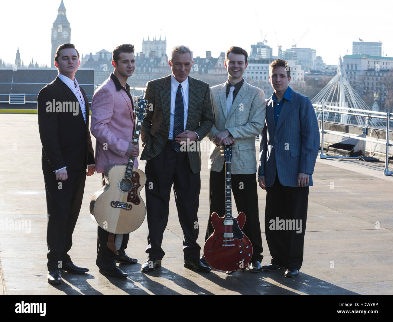 Photocall avec Martin Kemp, anciennement de Spandau Ballet, qui stars dans Million Dollar Quartet au Royal Festival Hall de Londres jusqu'au 2 janvier 2017. Banque D'Images