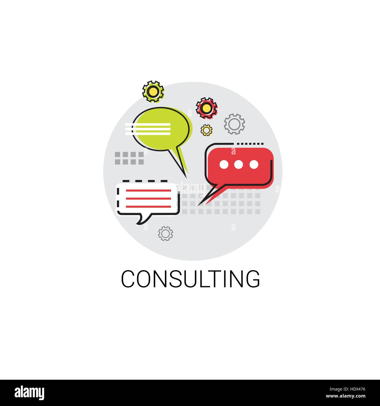 L'icône de chat Box Consulting Communication réseau social Illustration de Vecteur