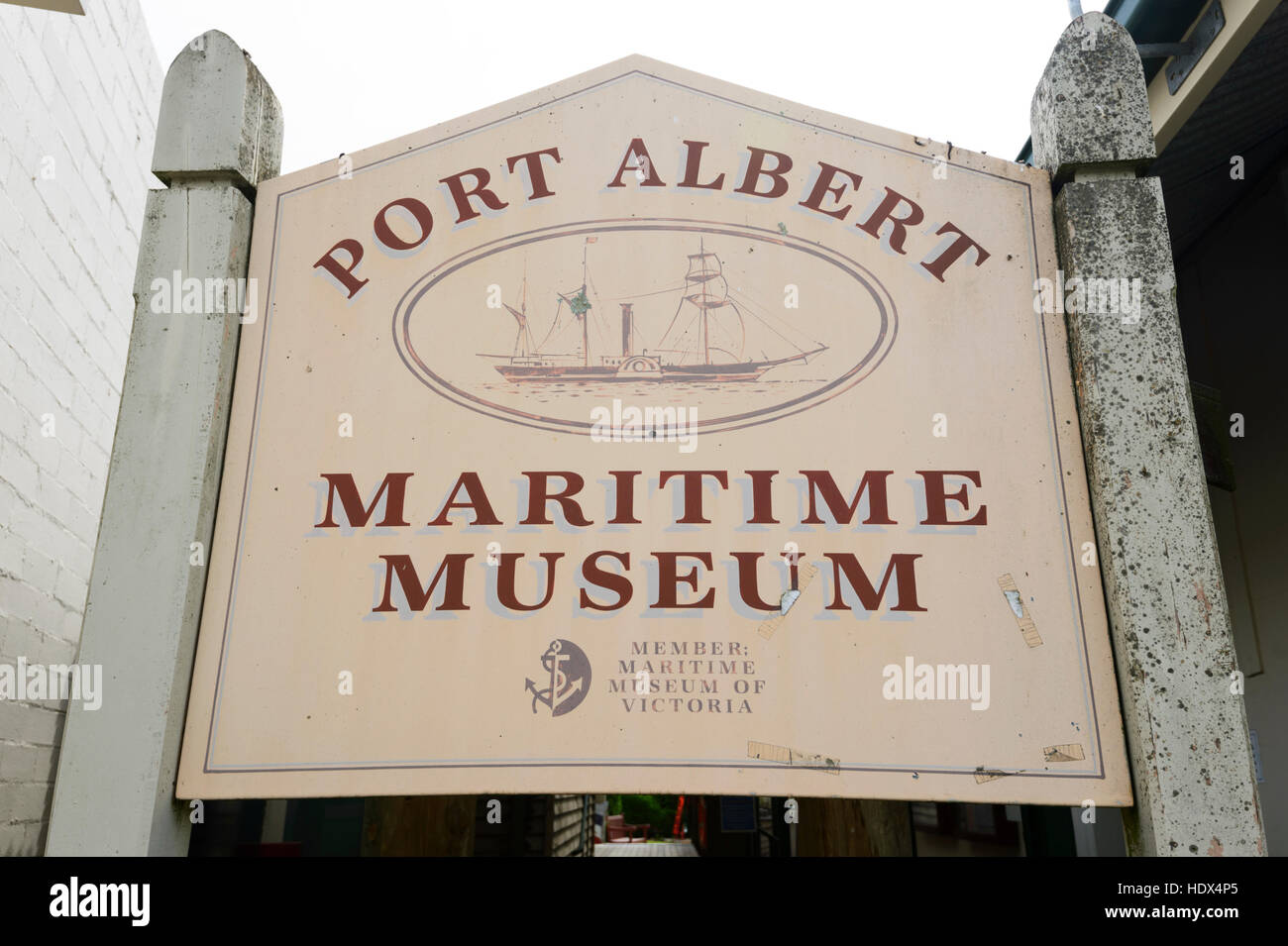 Musée Maritime, Port signe Albert, Victoria, Victoria, Australie Banque D'Images