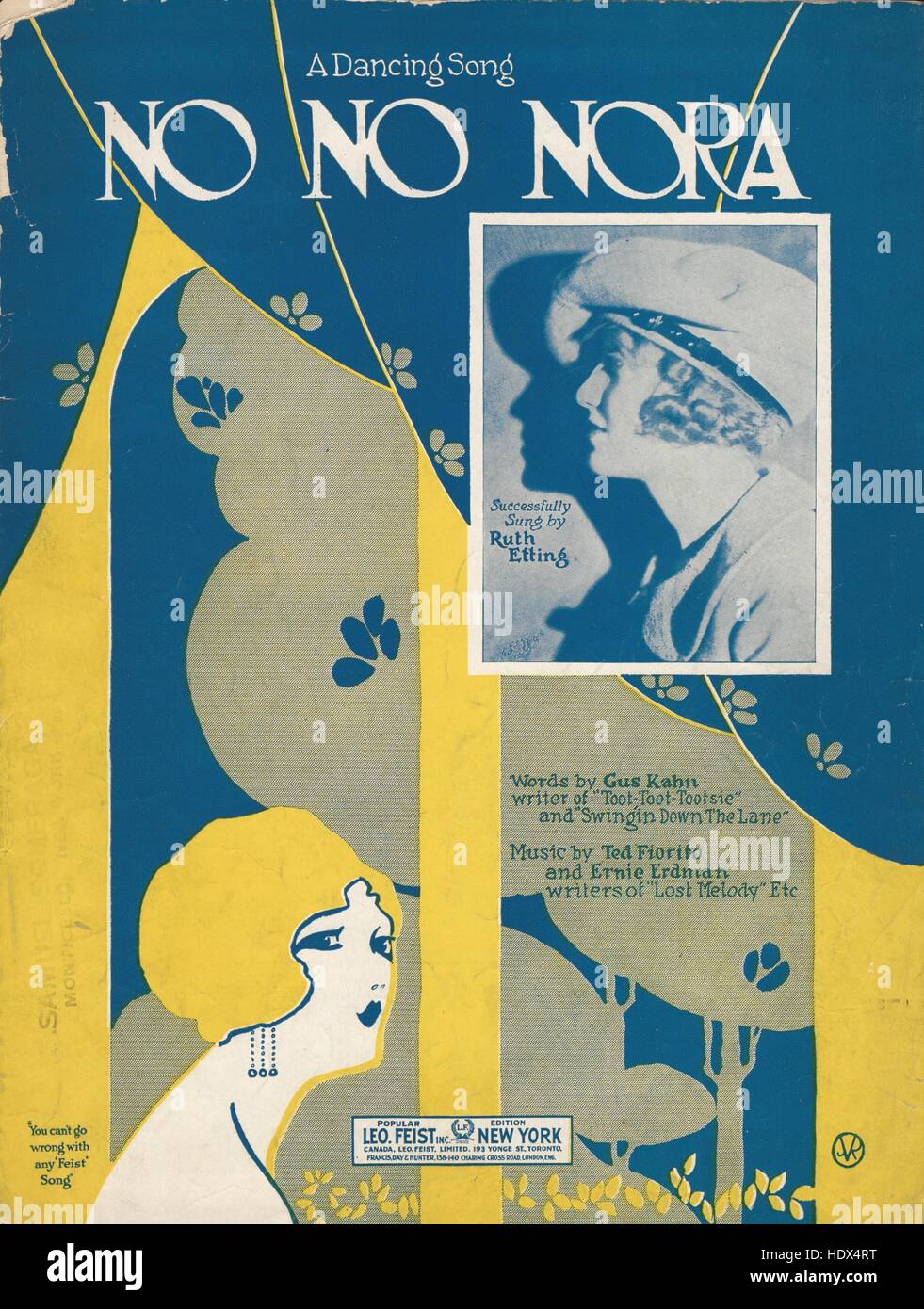 'Non Non Nora' sur les couvertures des musiques 1923 Banque D'Images