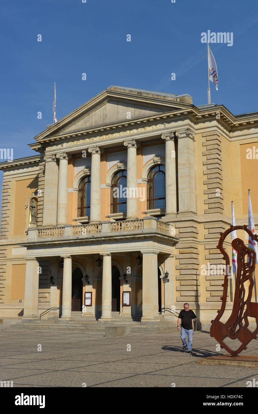 Opernhaus, Universitaetsring, Halle an der Saale, Sachsen-Anhalt, Allemagne Banque D'Images