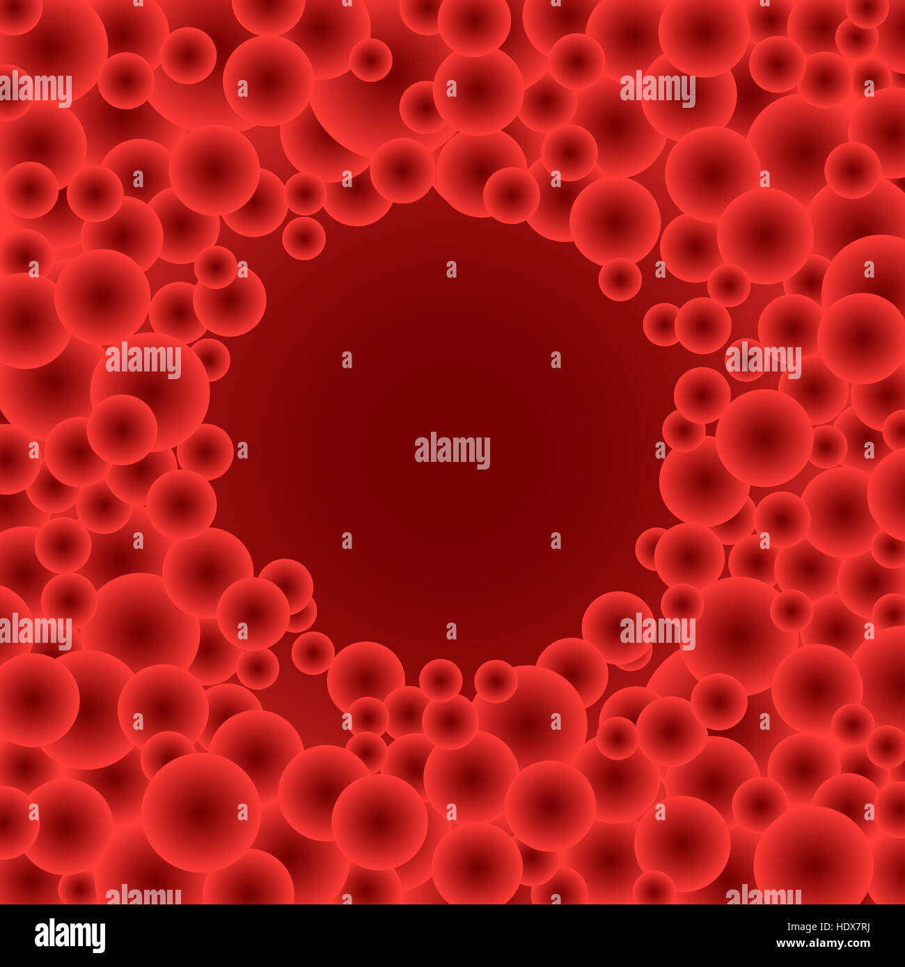 La belle de nombreux simples gradient buble cercles rouges trou du sang Banque D'Images