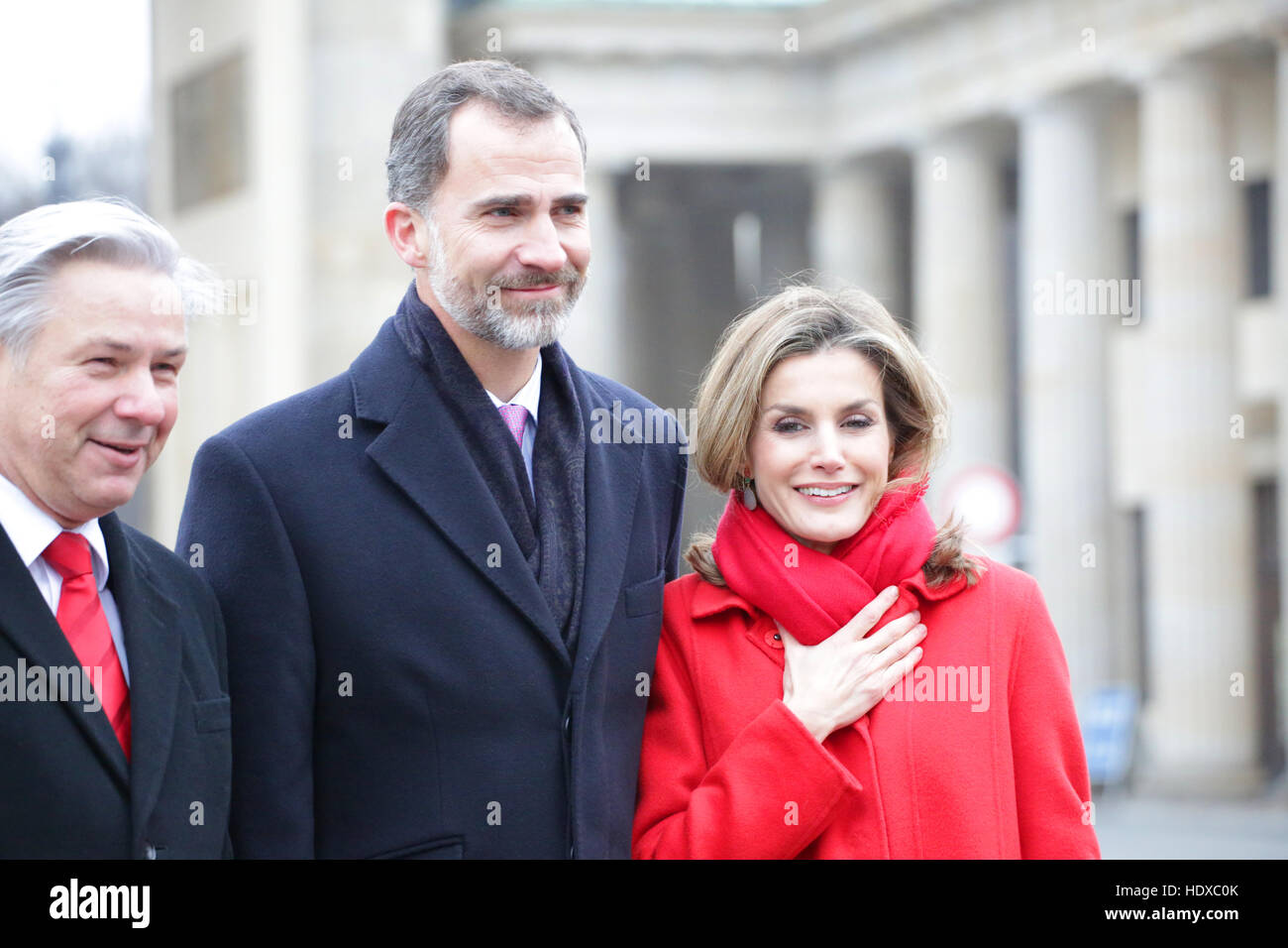 BERLIN, ALLEMAGNE, 1er décembre 2014 : Le roi Felipe et Letizia d'Espagne  au cours de la visite officielle à Berlin, Klaus Wowereit, Maire  d'administration Photo Stock - Alamy
