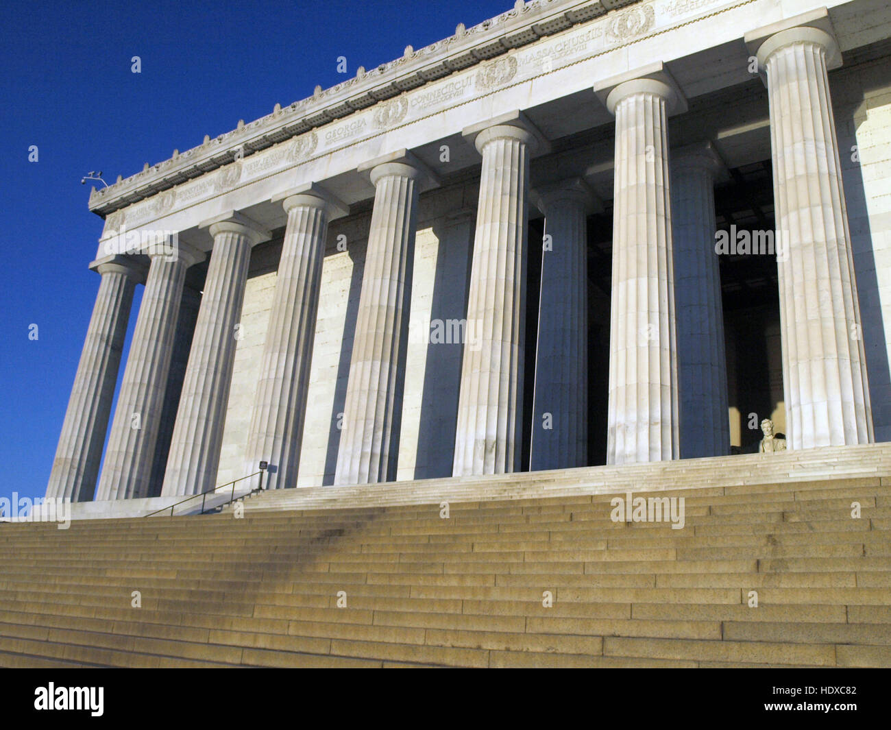 Au Lincoln Memorial, au National Mall à Washington, DC. Banque D'Images