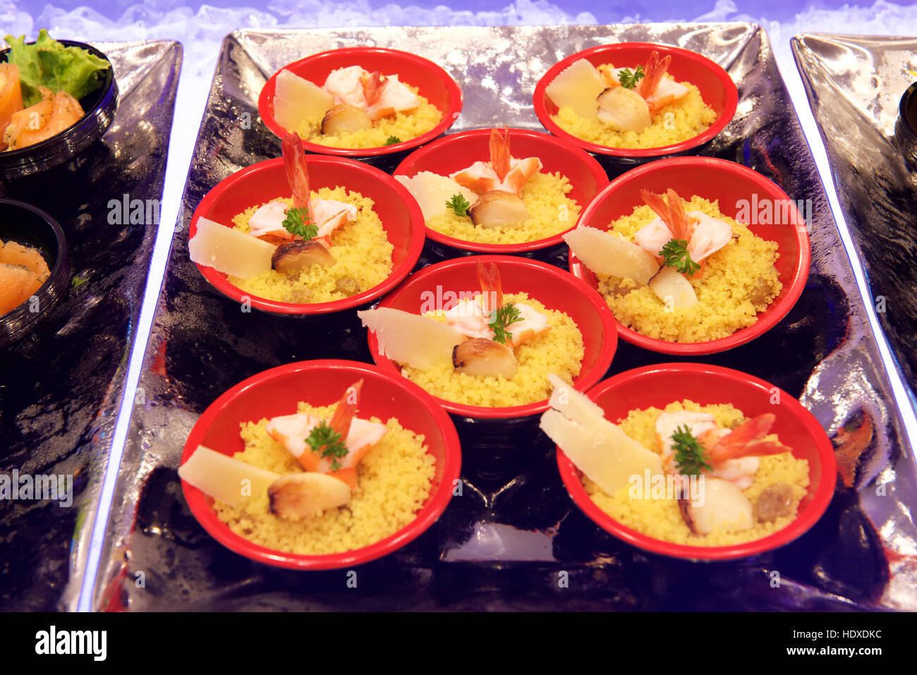 Canapés délicieux dans un restaurant-buffet Banque D'Images