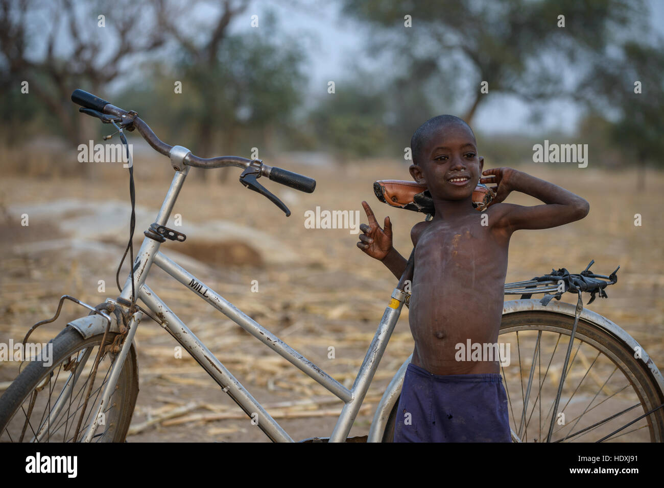 La vie rurale dans un village Peul du Sahel, dans le nord-est du Burkina Faso Banque D'Images