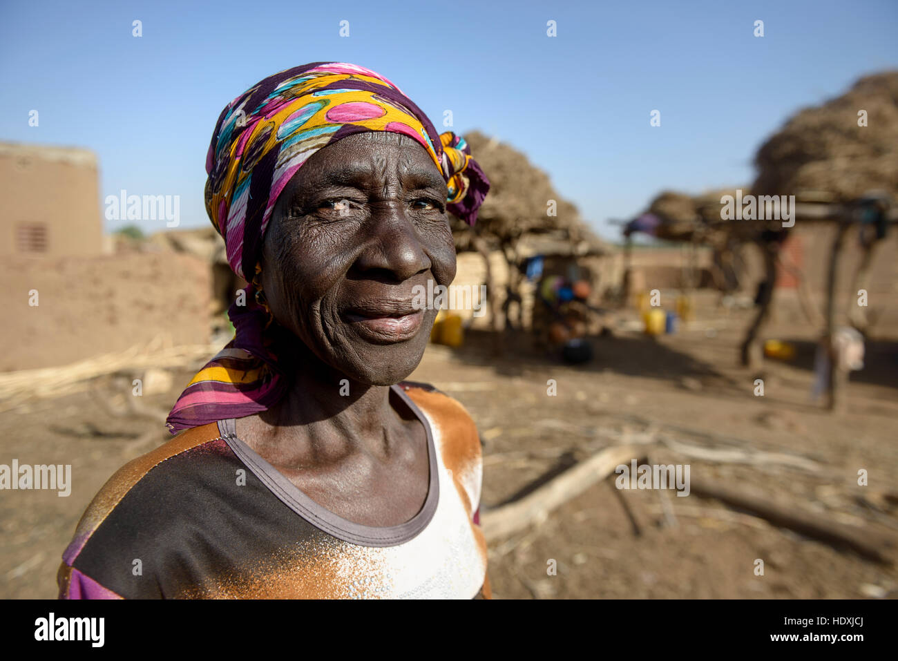 La vie rurale dans un village du Burkina Faso, Gourmatche Banque D'Images