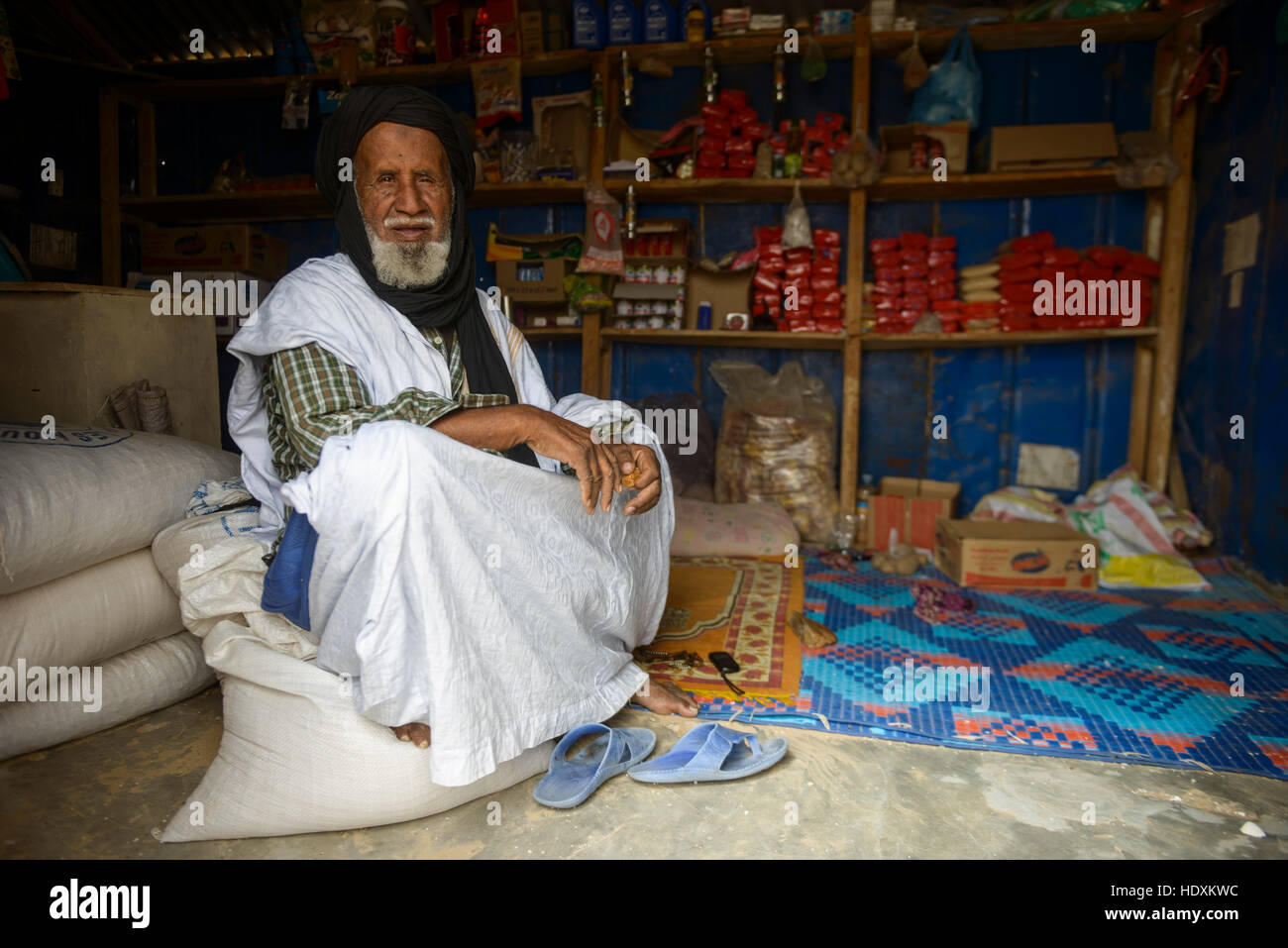 Peuple du Sahara, Mauritanie Banque D'Images