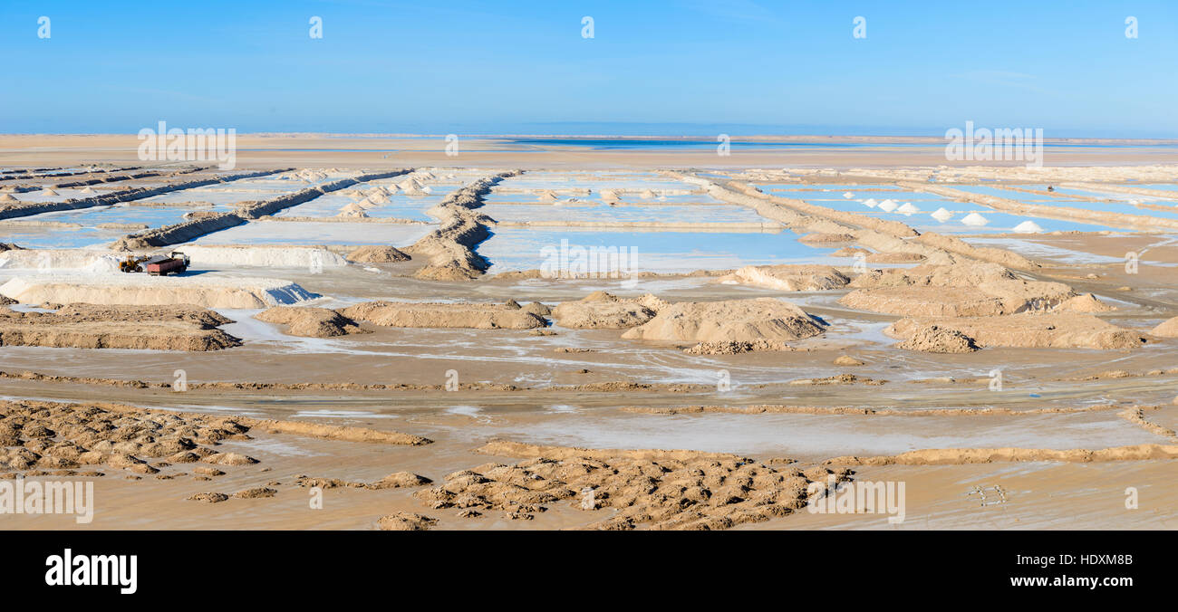 Pan de sel dans le sud du maroc Banque D'Images