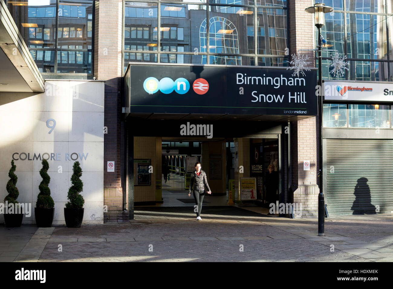 Vue extérieure de Snow Hill railway station, Birmingham, UK Banque D'Images