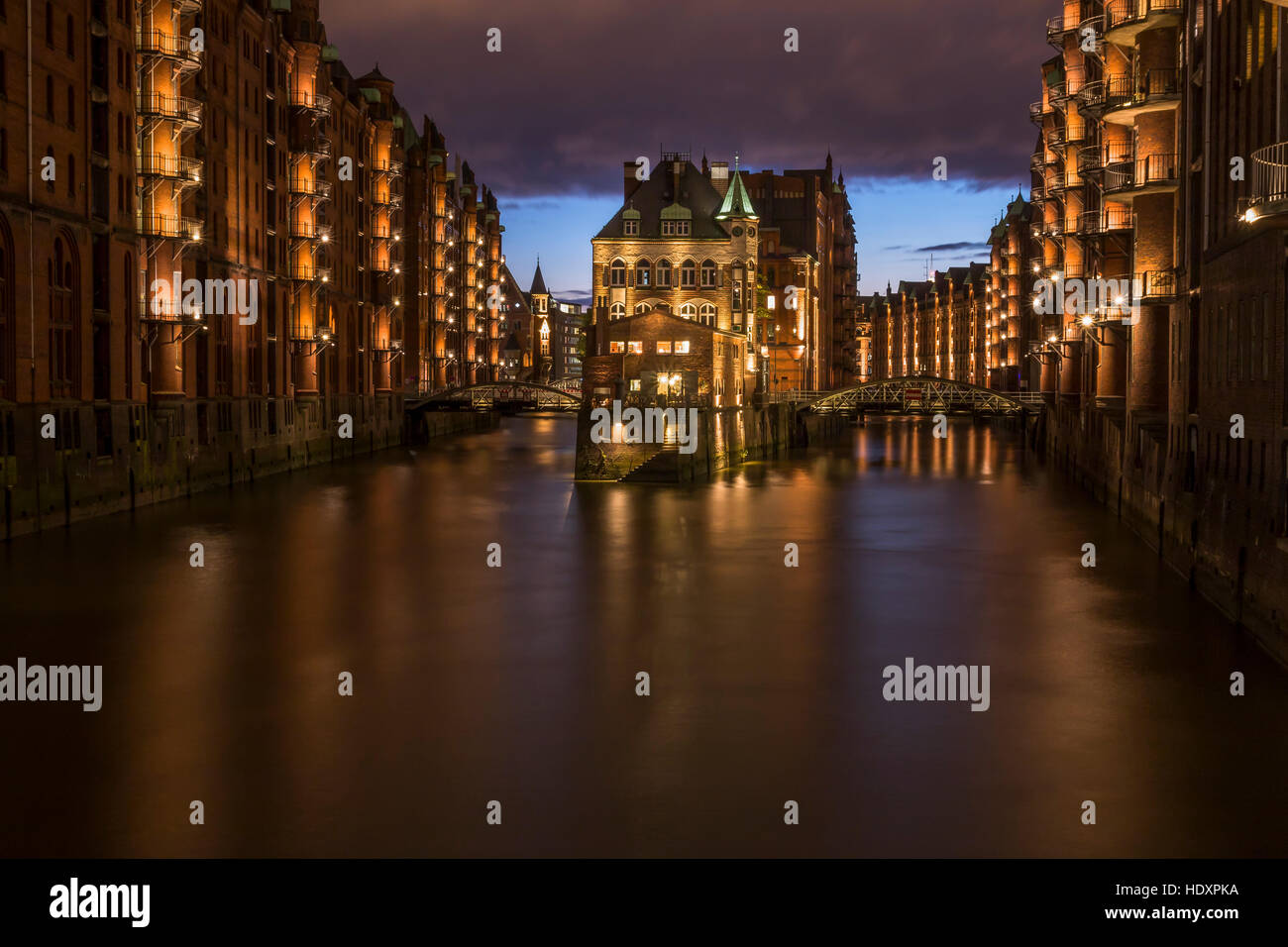 Quartier d'entrepôts, Hambourg, Allemagne Banque D'Images