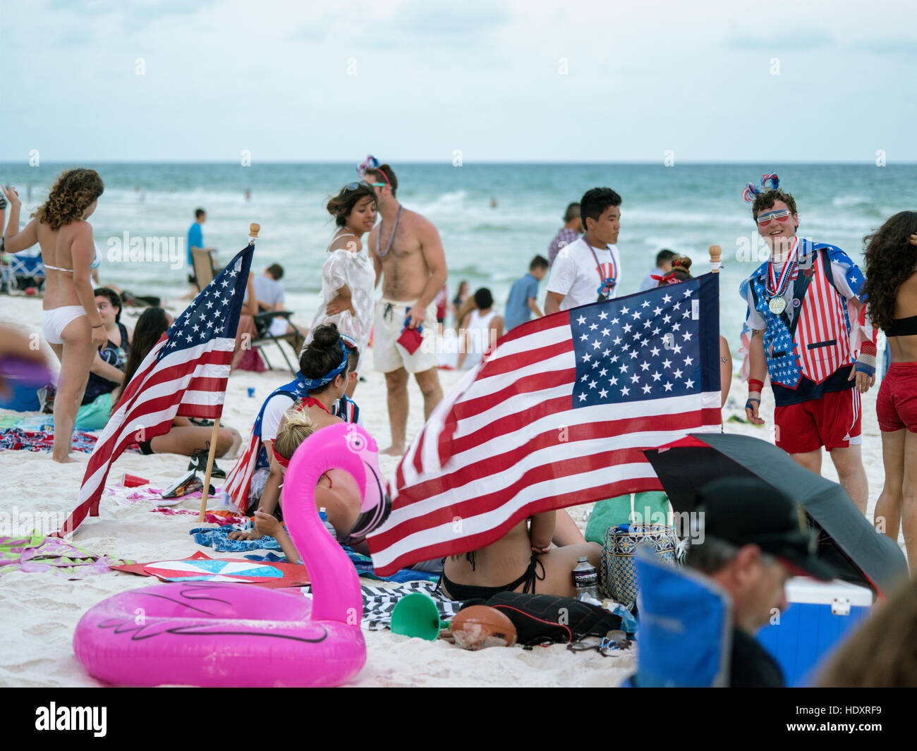 Commémorations de l'indépendance de Panama City Beach, Floride. Banque D'Images