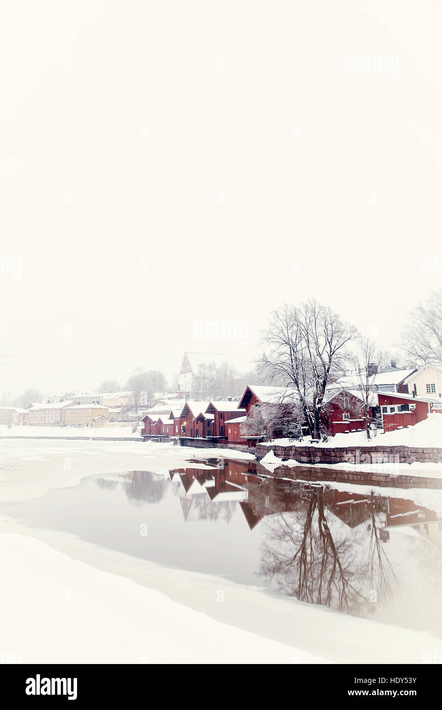 La vieille ville de Porvoo Banque D'Images