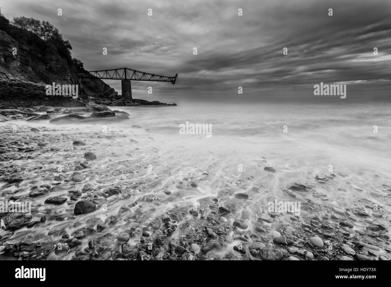 Mioño loading bay en ruines Banque D'Images