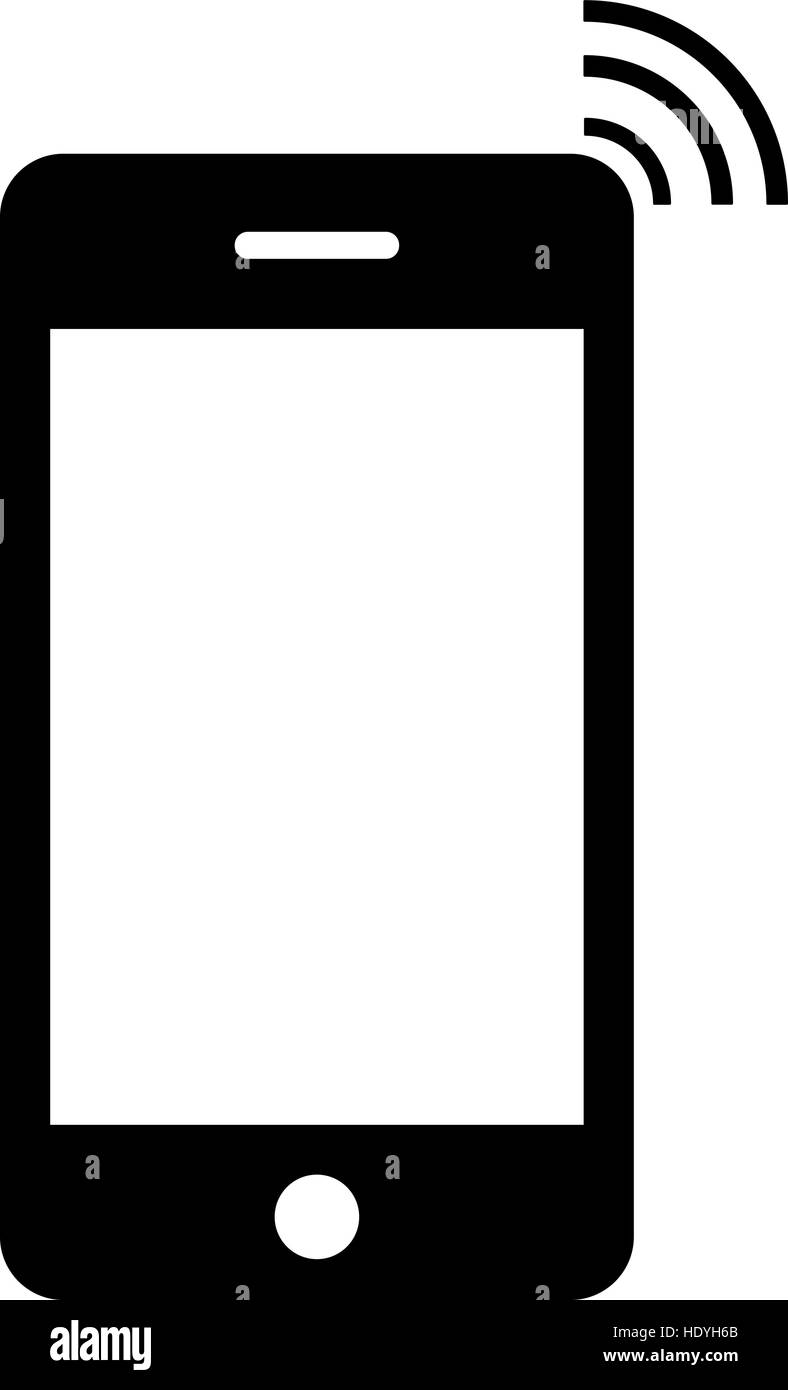 L'icône de téléphone mobile isolé sur fond blanc Illustration de Vecteur